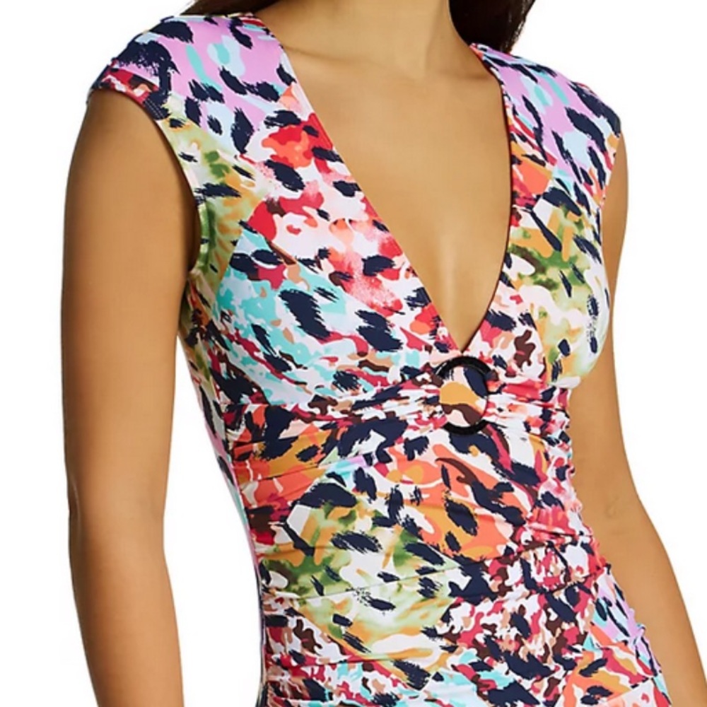 Bleu Rod Beattie One Piece Swimsuit Party Animal cap sleeve Tummy Control 12 - Picture 2 of 12